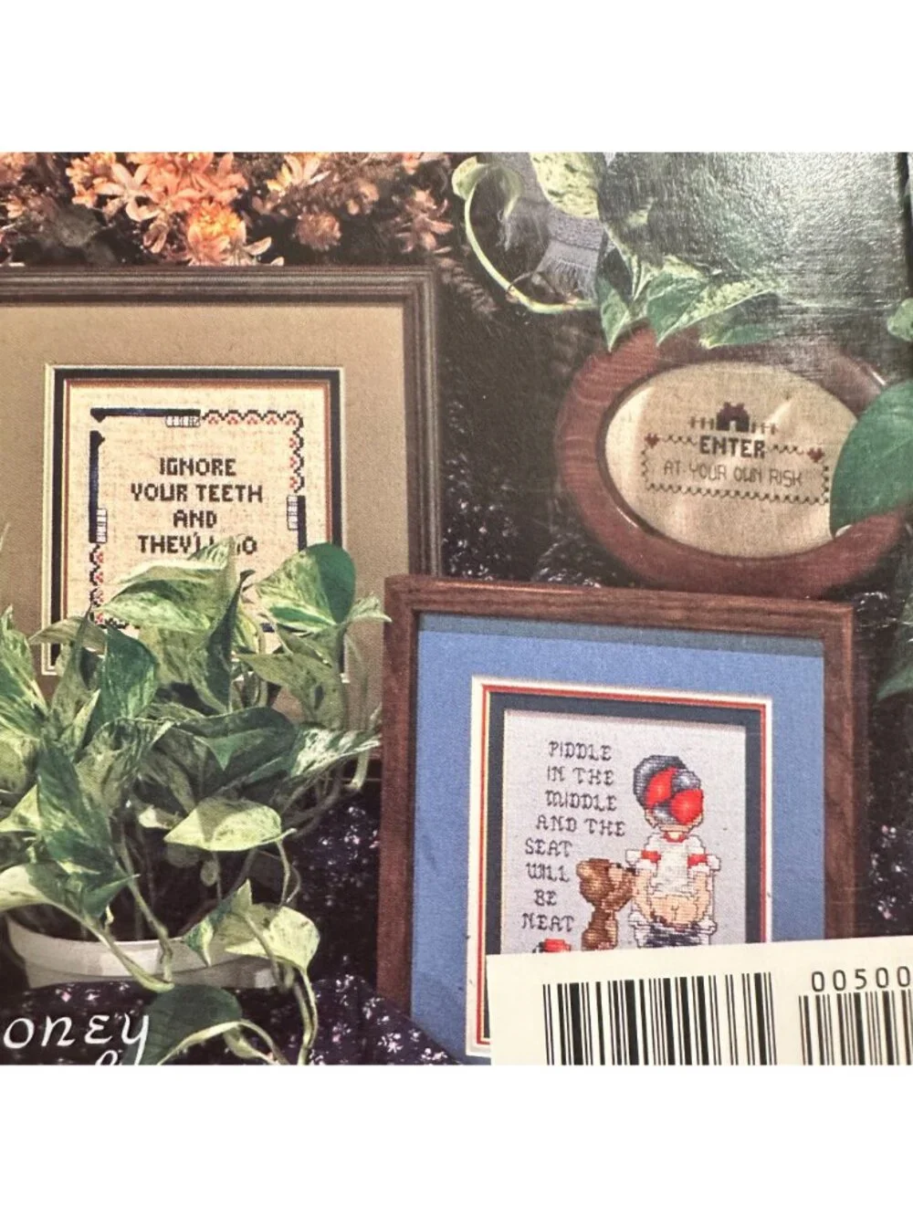 Comfort Station Cross-Stitch Pattern Book 33 Story Leaf Designs 1980s